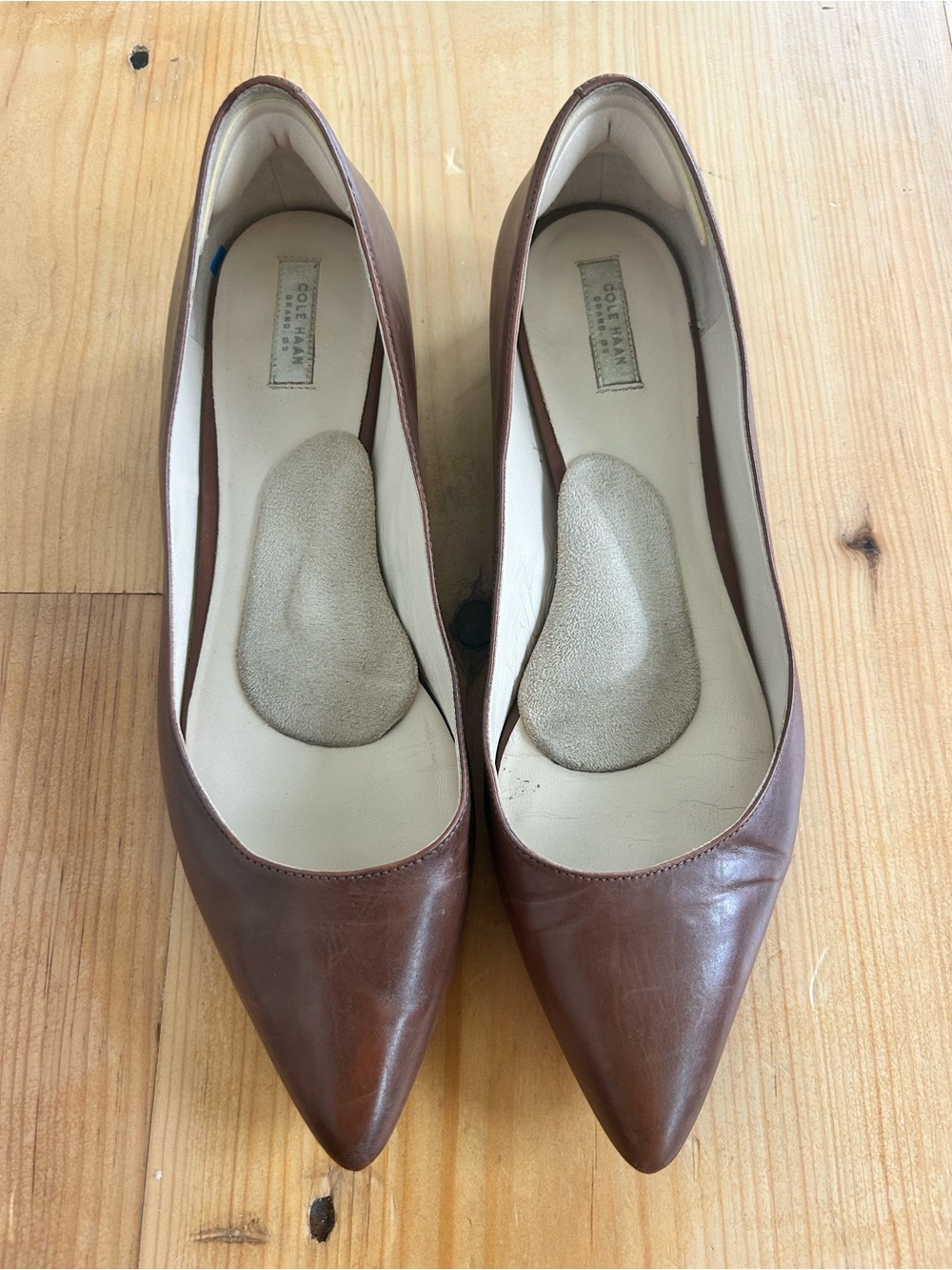 Cole Haan Brown Leather Pointed-Toe Women's Heels size 10.5